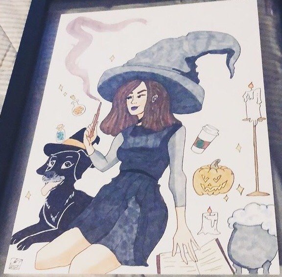 witch drawing